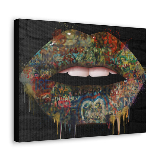 Multi-Colored Graffiti Lip